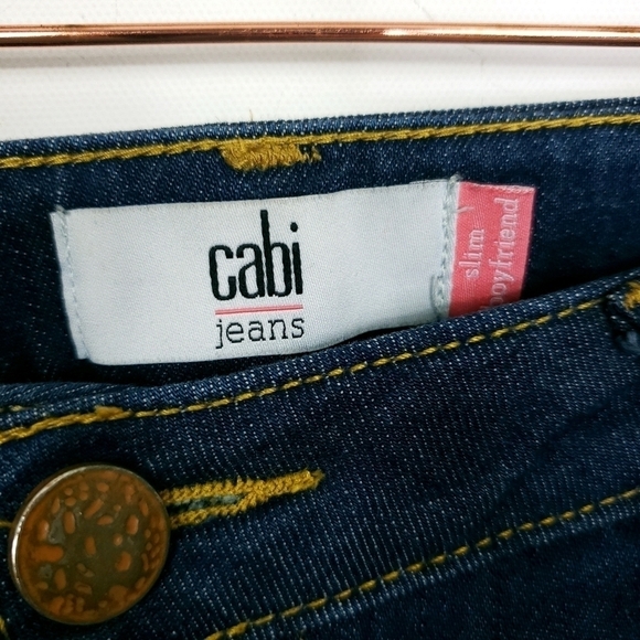 CAbi slim boyfriend distressed jeans size 8 - Picture 4 of 4